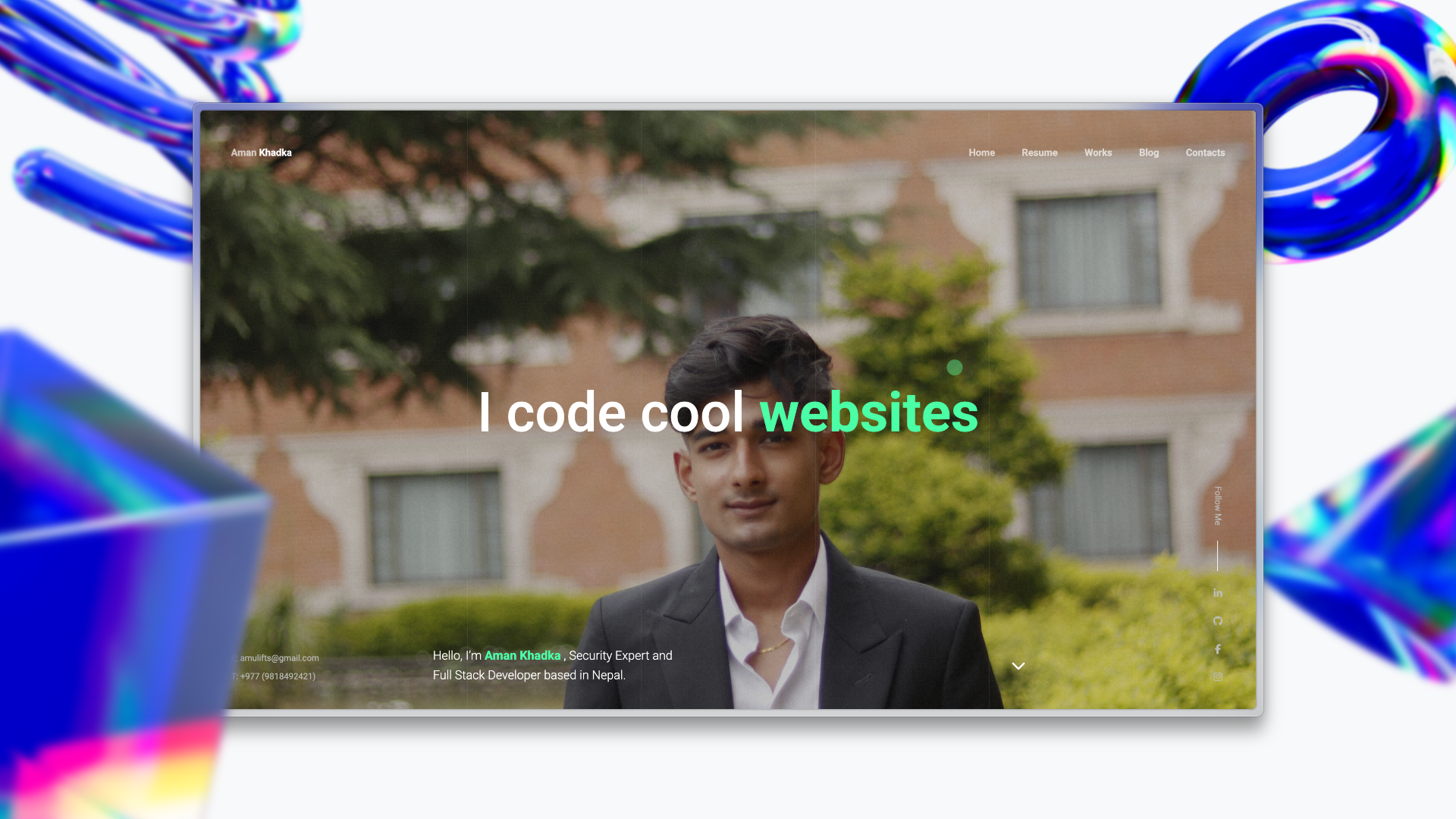 Screenshot of Legacy Website project showing the main interface